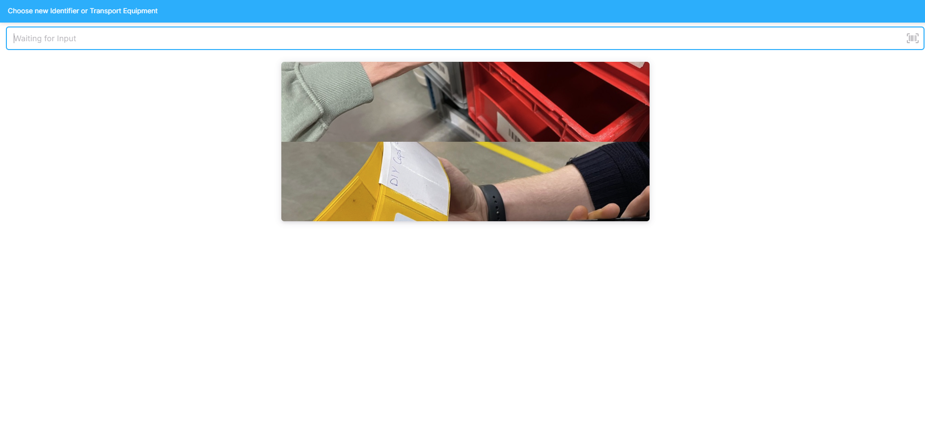 Select Identifier or Transport Unit Select Identifier or Transport Unit