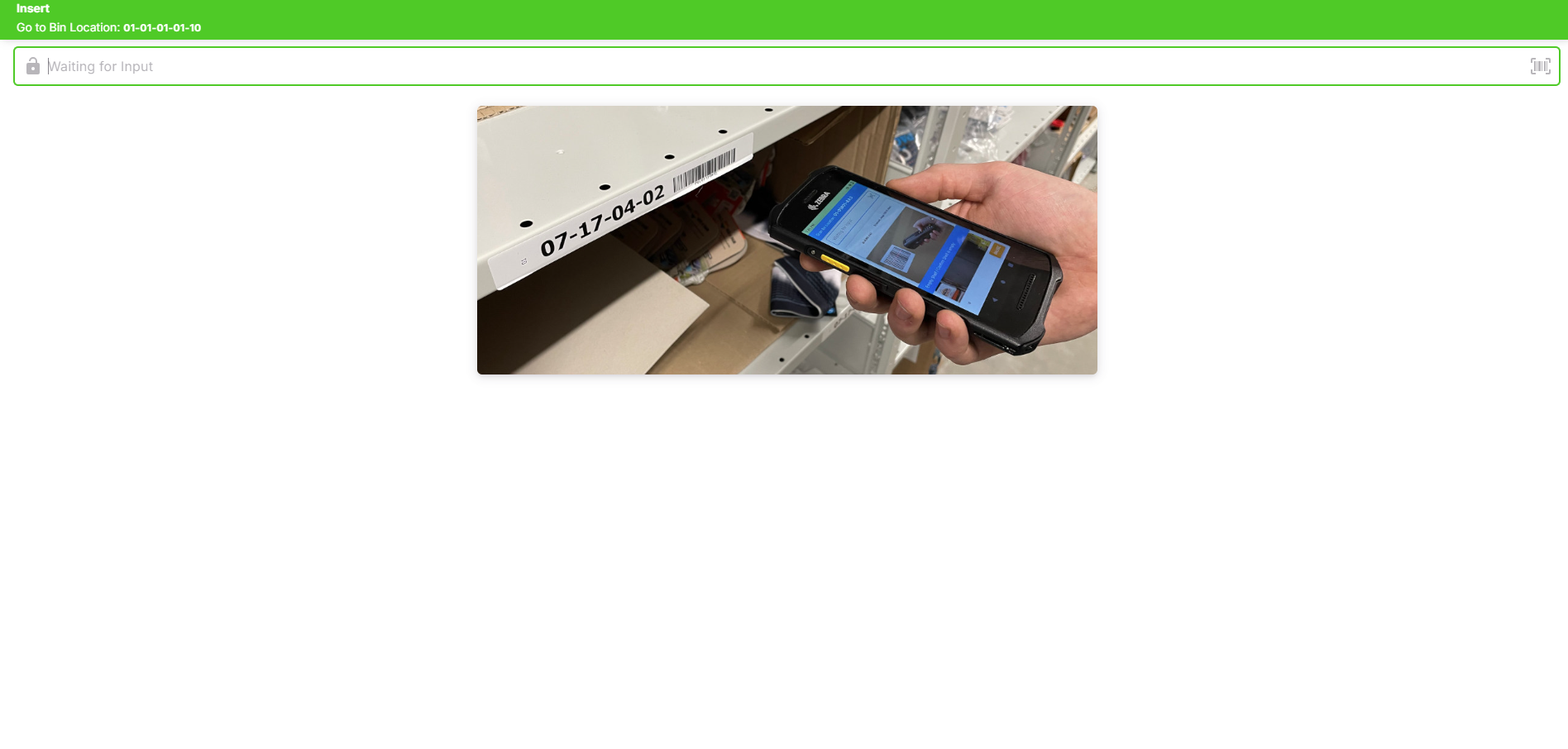 Scan Storage Location Scan Storage Location
