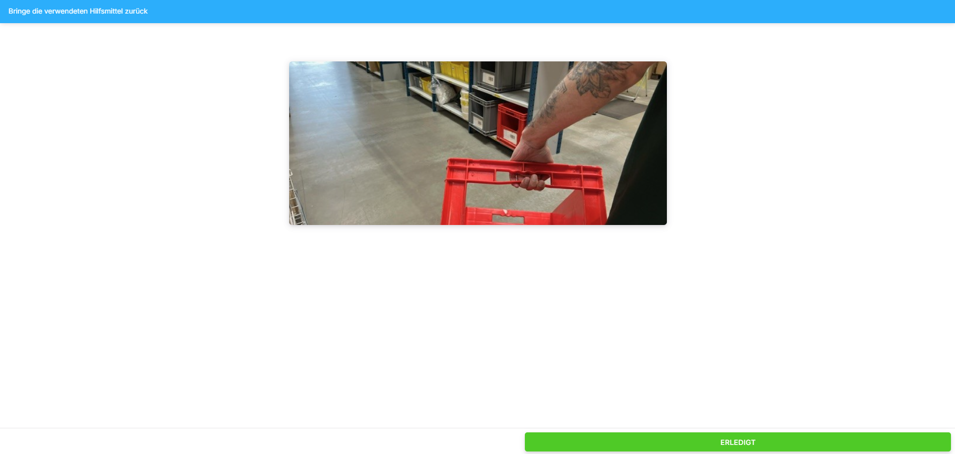 Hilfsmittel zurückbringen Hilfsmittel zurückbringen