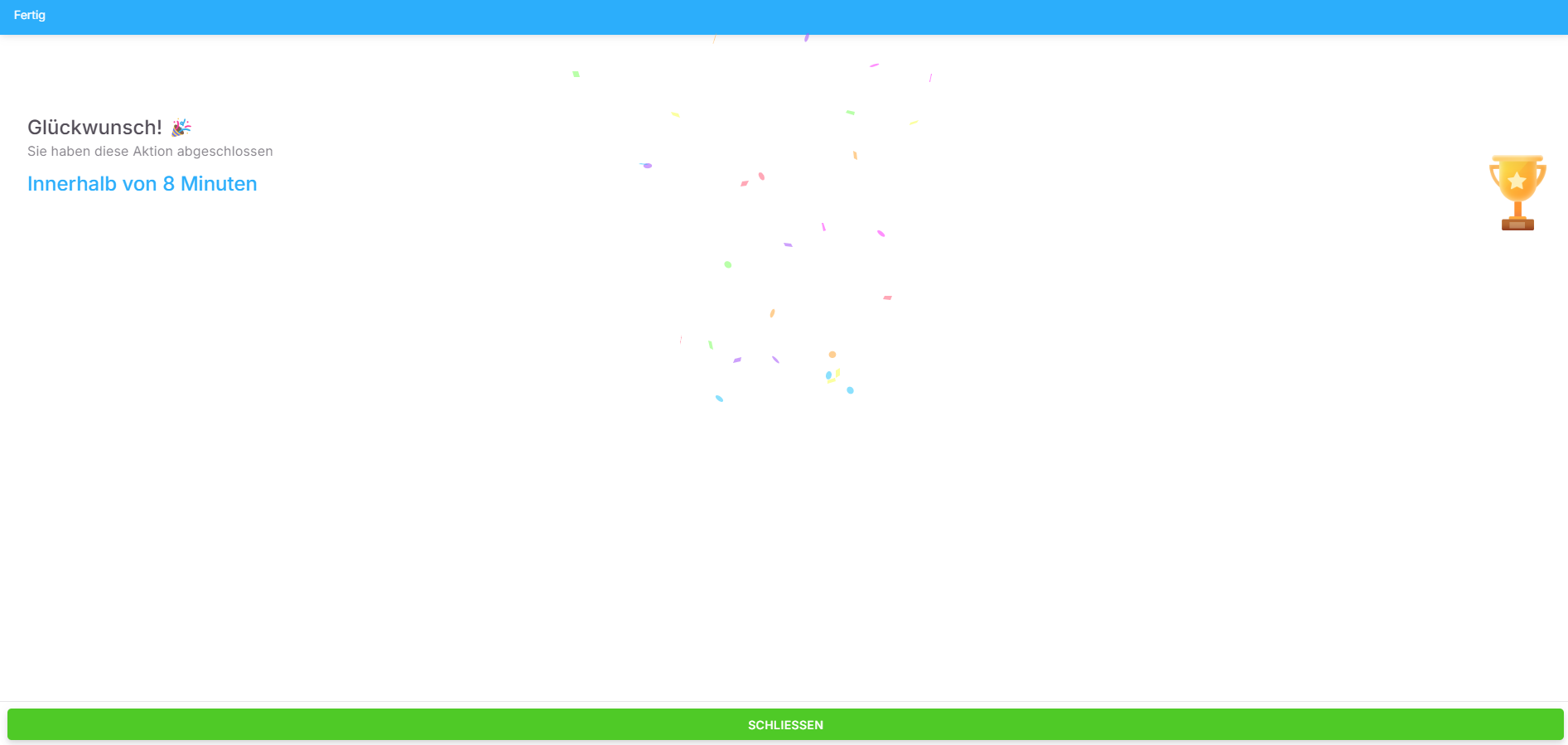 Erfolgsmeldung Erfolgsmeldung