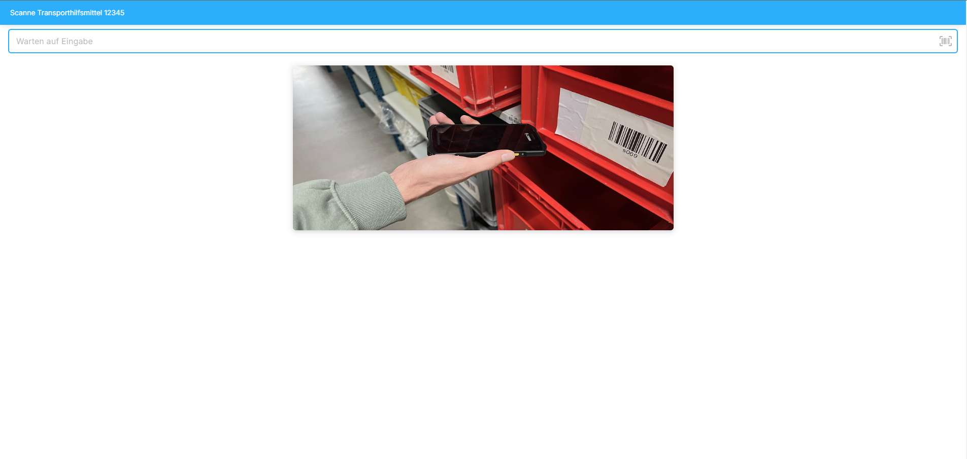 Transporthilfsmittel scannen Transporthilfsmittel scannen