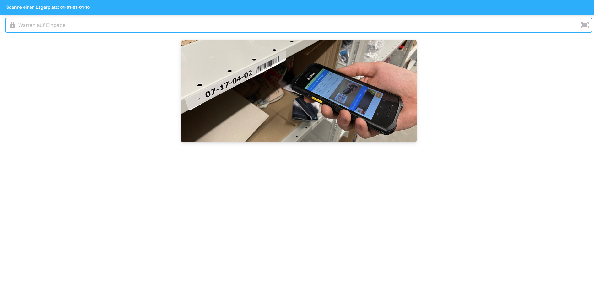 Bin Location scannen