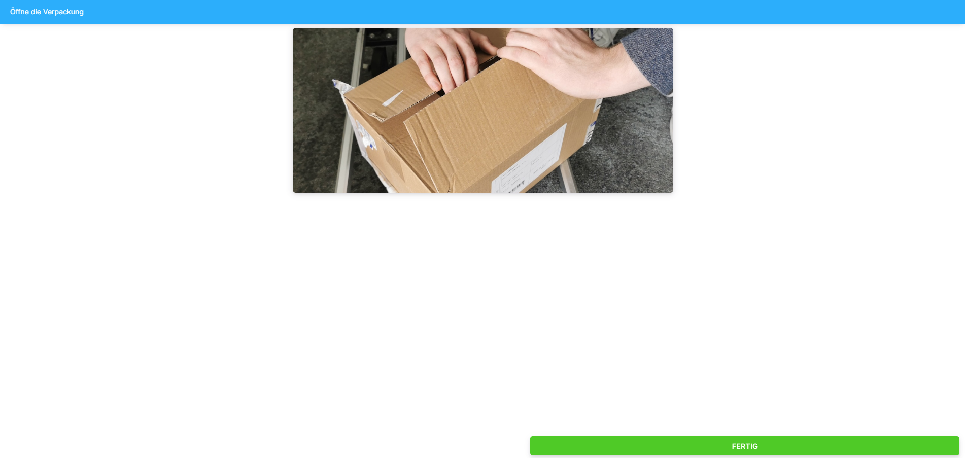 Verpackung &ouml;ffnen