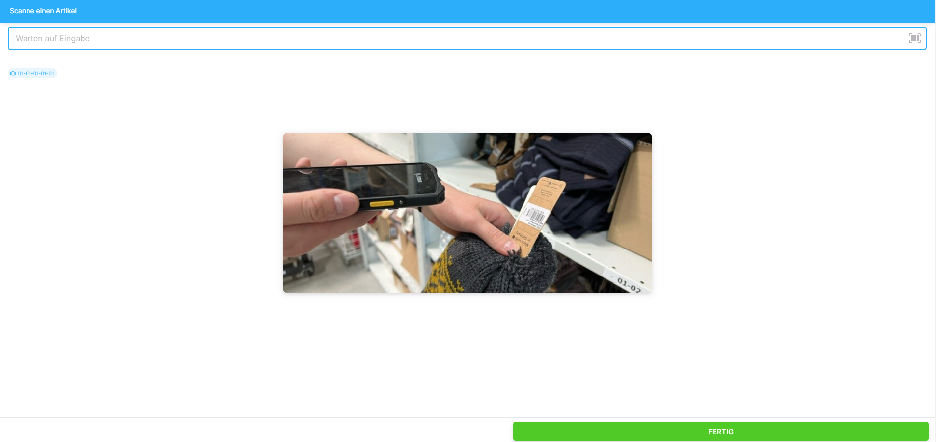 Artikel scannen Artikel scannen